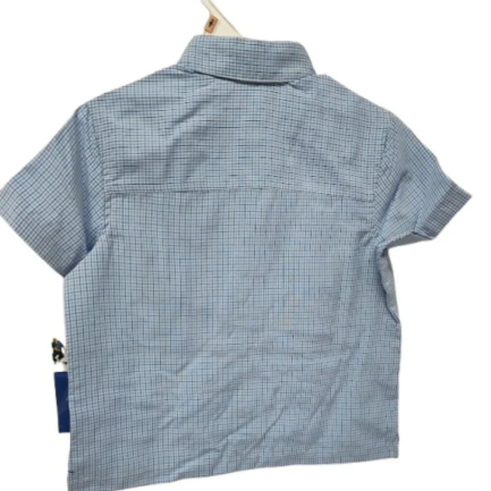 Just Friends Button Down Y2K Dress Shirt Blue Boy 2T NWT